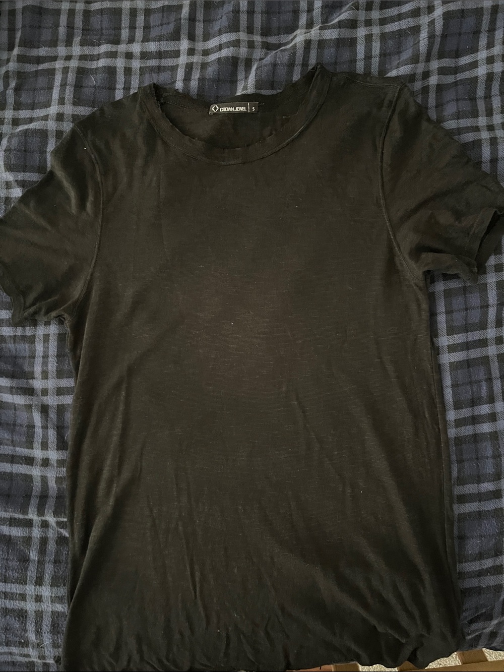 Black Crew Neck Short Sleeve Tee by